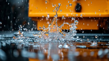 Siyah arkaplanda su damlaları