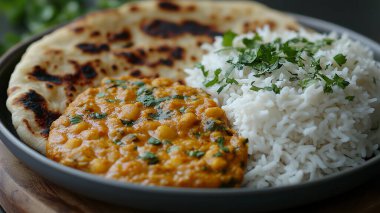 Hint körili ve pirinçli masala körisi