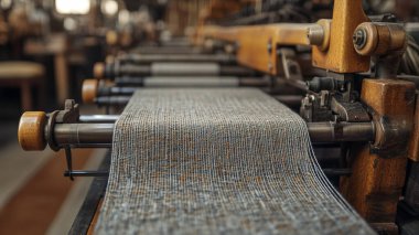 Eski tekstil dikiş makinesini kapat