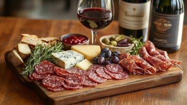 Lezzetli peynir ve abur cubur.