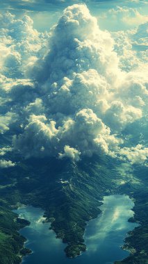 Dağların güzel manzarası