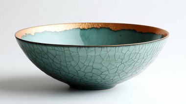 boş seramik kase üzerinde beyaz izole.