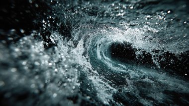 Siyah arkaplanda su sıçraması