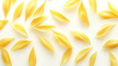 Beyaz arka planda İtalyan makarnası