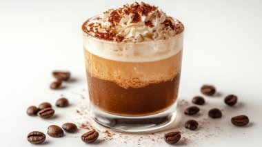 Bardak kahve krem şanti ile