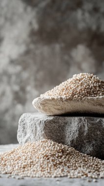 Tahta yüzeyde beyaz ekmek