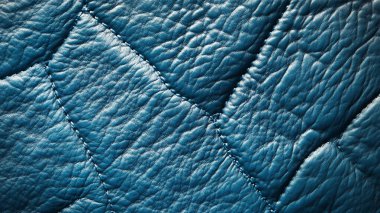 Arka plan olarak mavi deri yüzey. mavi deri dokusu