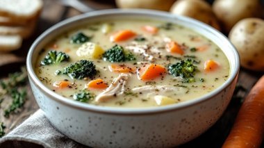 Ev yapımı tavuk çorbası sebzeli