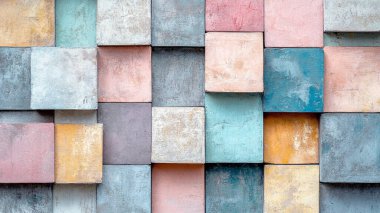 Renkli duvar dokusu, iç tasarım.