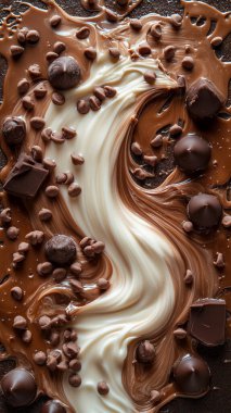 Çikolata ve sütlü çikolata.