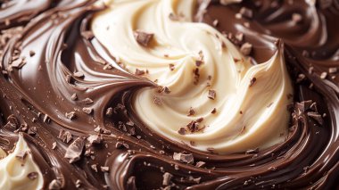 çikolata ve çırpılmış krema