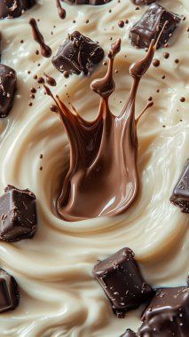 Çikolatalı, beyaz çikolatalı ve çikolatalı.