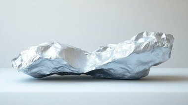 Gri arkaplanda beyaz folyo