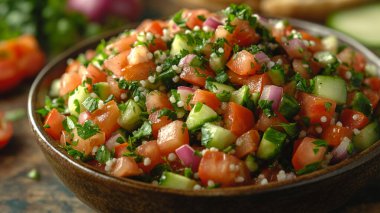 Sebze ve sebzeli sağlıklı salata.