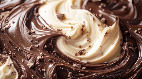 çikolata ve çırpılmış krema