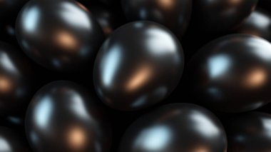 Siyah arkaplanda siyah balonlar