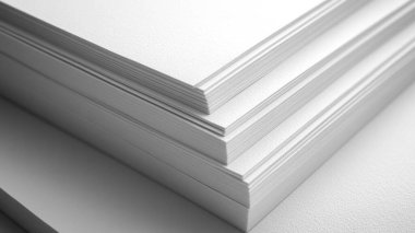 Boş beyaz bir kağıdın 3 boyutlu canlandırması