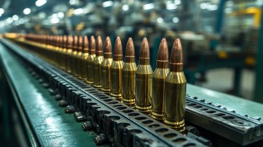 Fabrikadaki silah makinesi.
