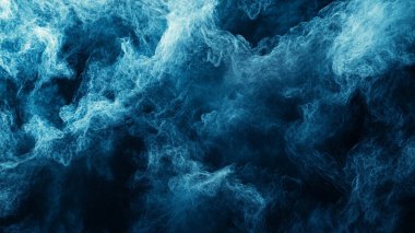 koyu bir arka planda mavi renkli duman. soyut doku.