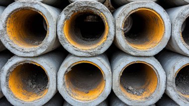 Fabrikadaki borular.