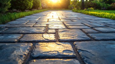 Bir sürü taşlı taş kaldırım.