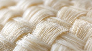 Beyaz ve sarı renkli bir ipe yaklaş