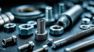 Metal vida vida somunları ve cıvataları kapatın