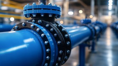 Fabrikadaki su boruları..