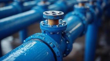 Şehirde su borusu var..