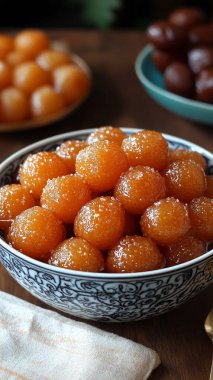 Lezzetli Hint tatlıları, seçici odaklanma