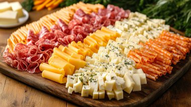 Peynir tabağı masanın üzerine.