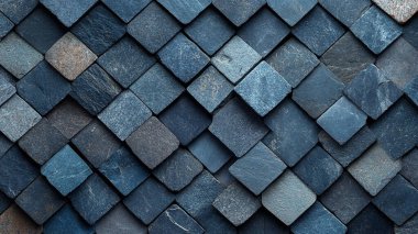 mavi ahşap mozaik duvar arkaplanı