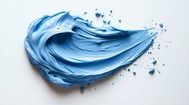 Gri arkaplanda mavi boya lekesi