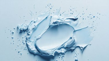 Mavi arkaplanda süt sıçraması