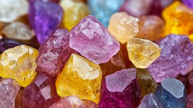 Siyah arkaplanda makro mineral taş ametist