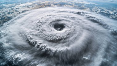 Dünya gezegenindeki kasırga. Bu görüntünün unsurları Nasa tarafından desteklenmektedir. 3d illüstrasyon