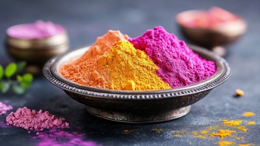 zerdeçal ile renkli toz