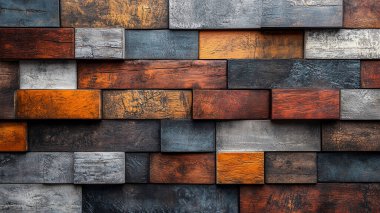 kırmızı ve kahverengi renkli eski tahta tahtalar