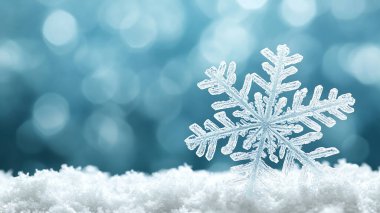 Karla kaplı güzel kar taneleri. Noel tebrik kartı..