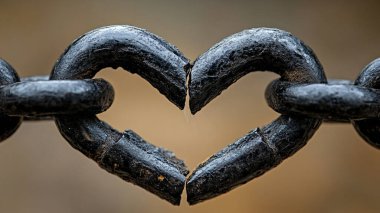 Kara kalpli metal zincir.