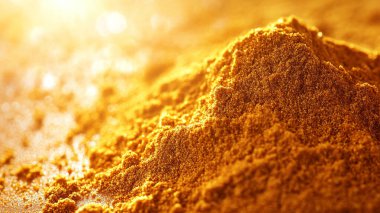 Altın zerdeçal tozu kasede