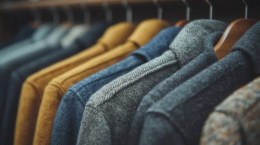 Dükkandaki elbiseleri kapatın.