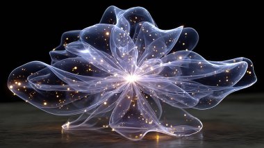 3d görüntüleme, soyut fraktal ışık arkaplanı