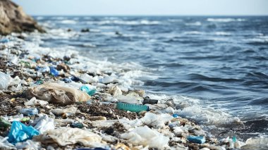 Denizde çöp.