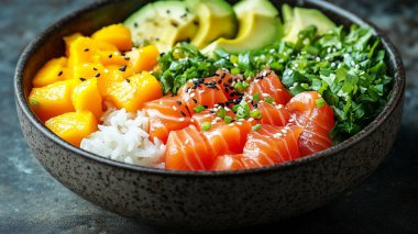 Somon ve somon salatası.