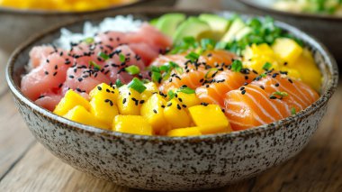 Japon suşi somon ile