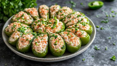 Kıyma ve sebze ile doldurulmuş fırında. en üstteki görünüm.