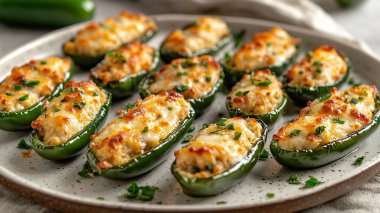 Peynir ve biberle doldurulmuş ev yapımı kabak.