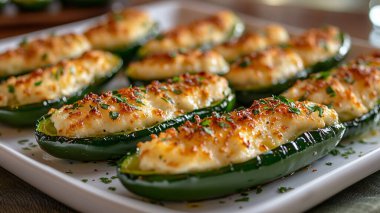 Tuz ve biberli ev yapımı yeşil biber.