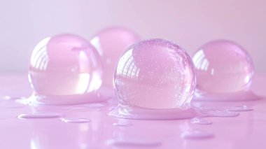 Pembe arka planda pembe Paskalya yumurtası, mutlu Paskalyalar.